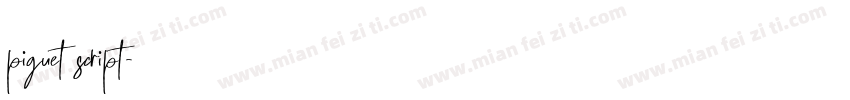 piguet script字体转换